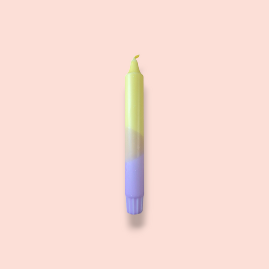 Diner kaars- Dip dye- Voorjaar paars