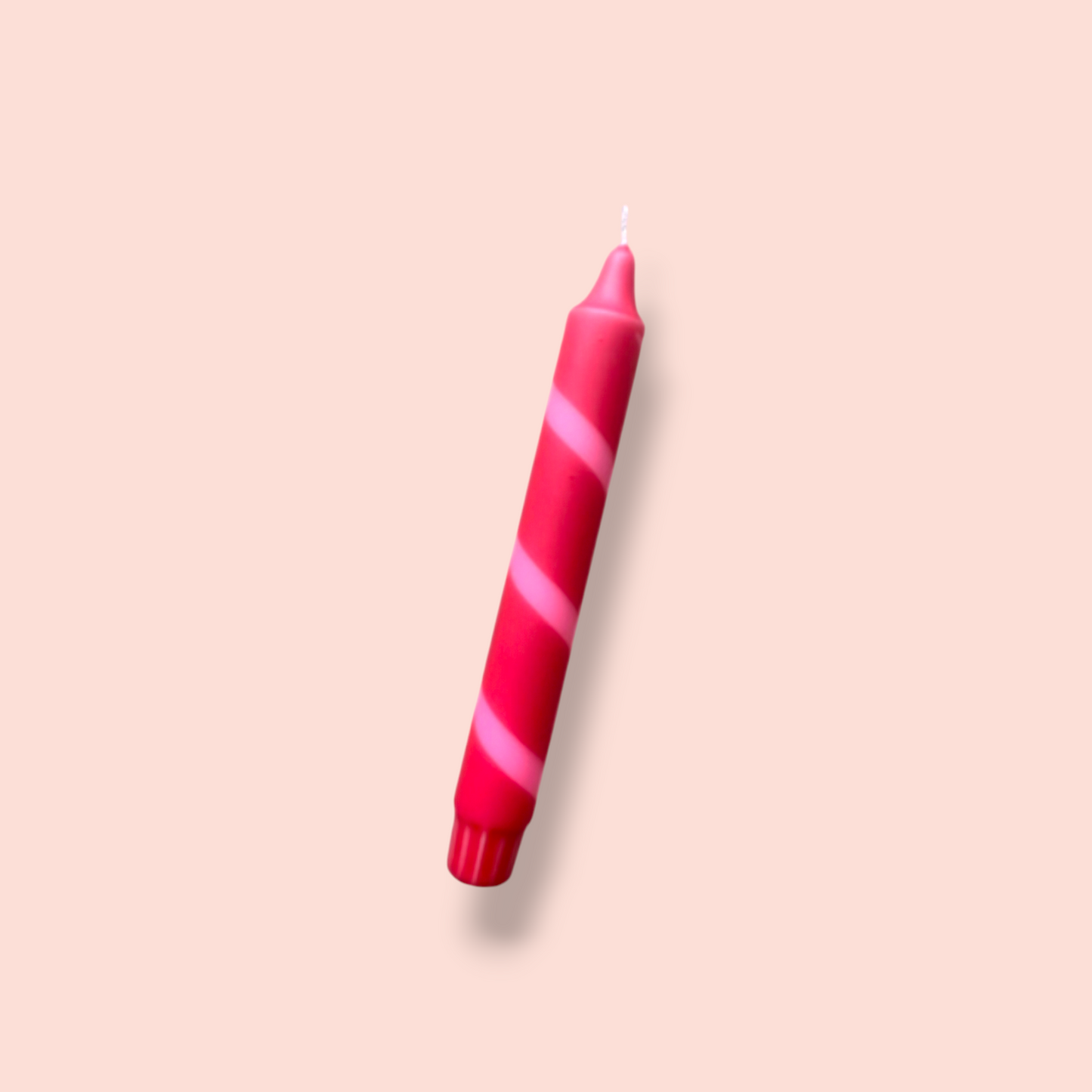 Diner kaars- Swirl- Neon roze