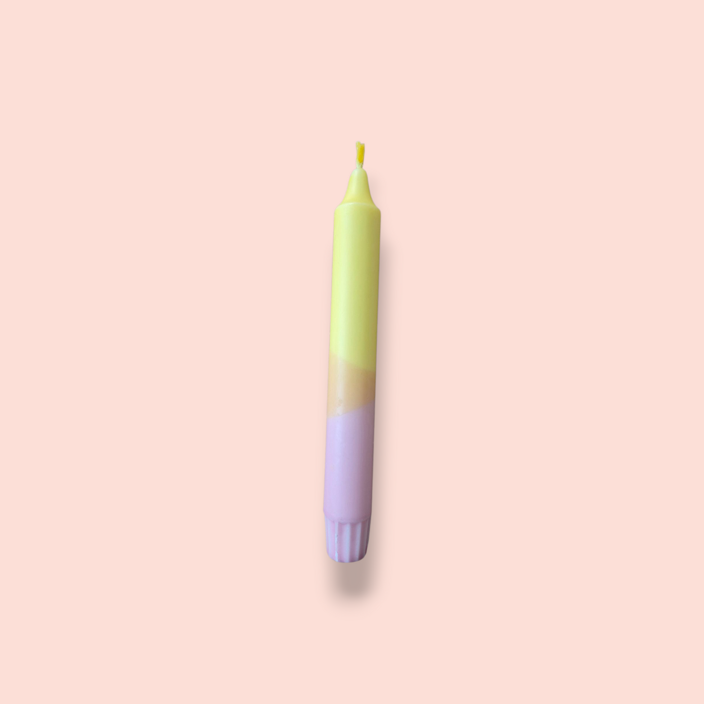 Diner kaars- Dip dye- Voorjaar roze